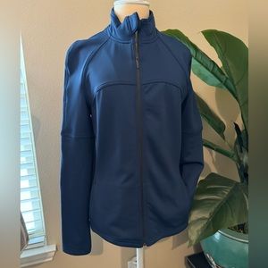 Lacoste blue ladies warm up jacket. Size 38